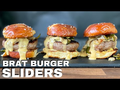 Brat Burger Sliders and a Homemade BEER CHEESE DIP to Top it Off!