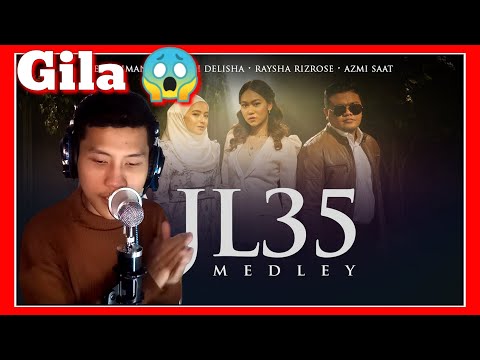 Wow terbaik !! AJL35 Medley - Hannah Delisha, Azmi Saat, Raysha Rizrose & Dean Eiman (INDO REACTION)