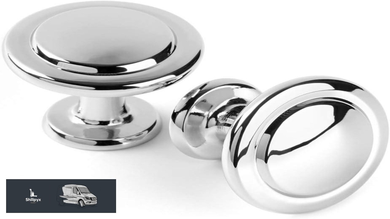 KOOFIZO Round Cabinet Knobs Polished Chrome Cabinet Pulls Dia. 1 1 4 Inch 10