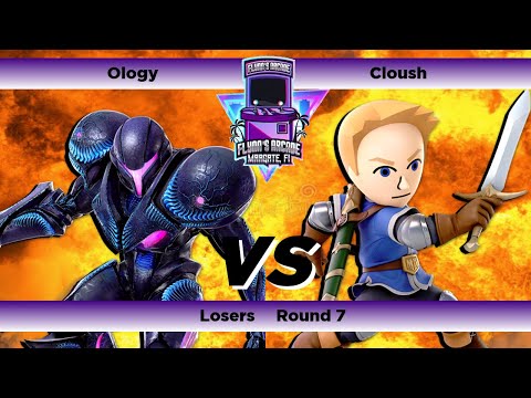 Flynn's Arcade 058 Losers Round 7 - Ology (Dark Samus) Vs Cloush (Mii (Swordfighter) Ssbu Tournament