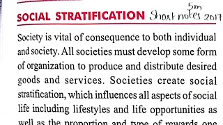Social Stratification ( Sociology)