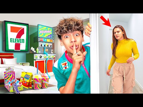 I Built a 7-11 in my Room and Hid it from my Mom!