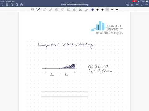 Länge einer Weichenverbindung