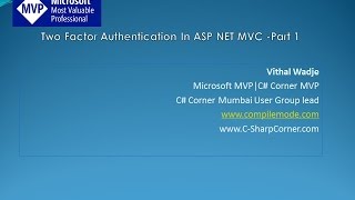 Two Factor Authentication In ASP NET MVC