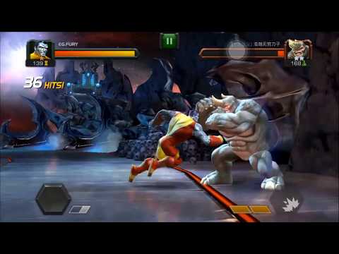Colossus vs Rhino - 1 Star vs 2 Star - 139 vs 168 - 1 vs 1 - Marvel Contest of Champions