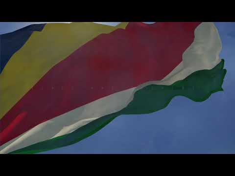 Waving Flag and National Anthem of the Seychelles