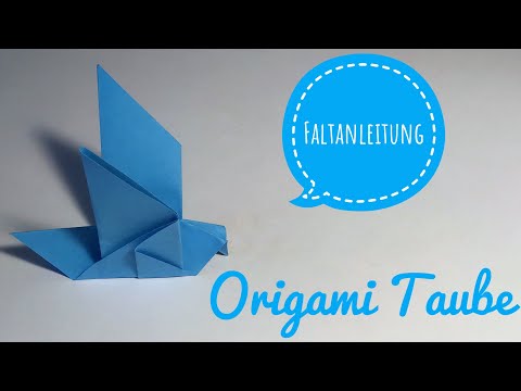 Origami Taube basteln 🕊- einfach - Origami Vogel - Deutsch