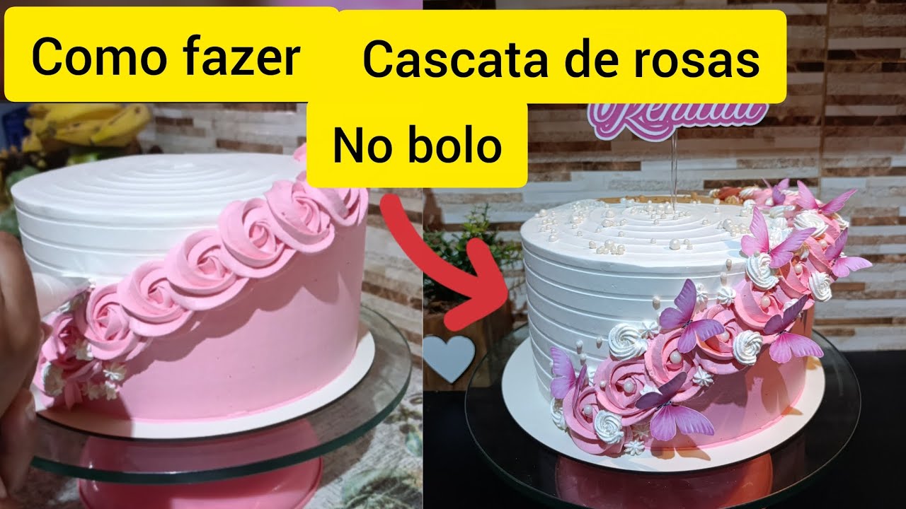 HOW TO MAKE A CASCADE OF ROSETTES DECORATING A CAKE