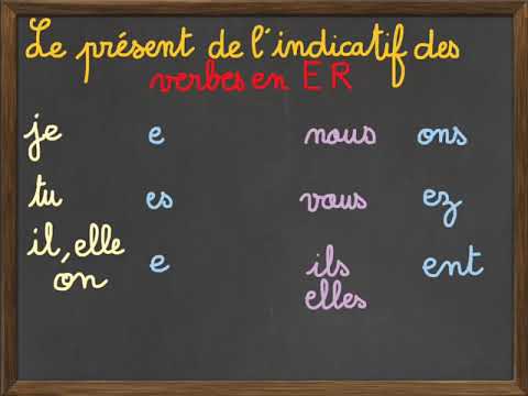 Les verbes en ER au présent de l’indicatif