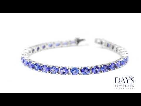 Tanzanite Bracelet in 14kt White Gold