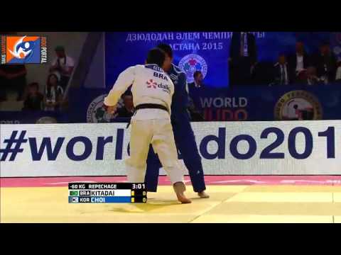 World Judo Championships M-W Astana 2015 -60kg KITADAI Felipe (BRA) vs. CHOI In Hyuk (KOR)