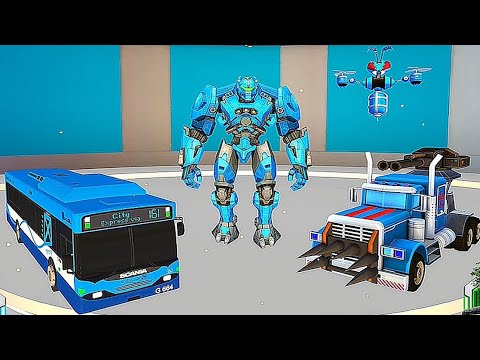 🔥Flying Bee Robot Truck Bus Red Robot Tree Robot Transformation🕹Android iOS Gameplay