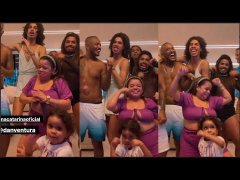 Andrielly e Joyce juntam toda a turma da Barra e dançam música de Anna Catarina e Dan Ventura