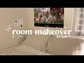 room makeover 2023 🧸♡ minimalist, pinterest & korean inspired (ft ikea, shopee, kaison) ༉‧₊˚.
