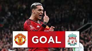 GOAL | Antony | Manchester United 2-2 Liverpool | Quarter-final | Emirates FA Cup 2023-24