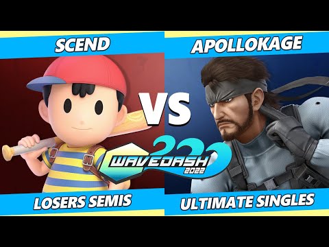 Wavedash 2022 Losers Semis - ApolloKage (Snake) Vs. Scend (Ness) SSBU Ultimate Tournament