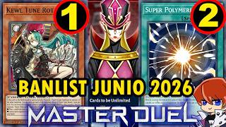 Banlist Master Duel Junio 2026 Adiós Kewk Tune TeamSetoX Yu-Gi-Oh!
