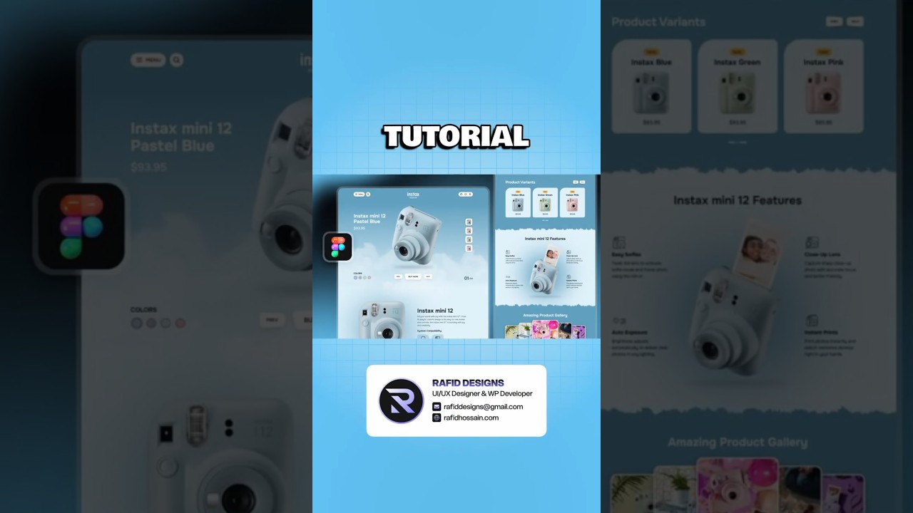 Instax Camera Website Design in Figma | Figma Tutorial