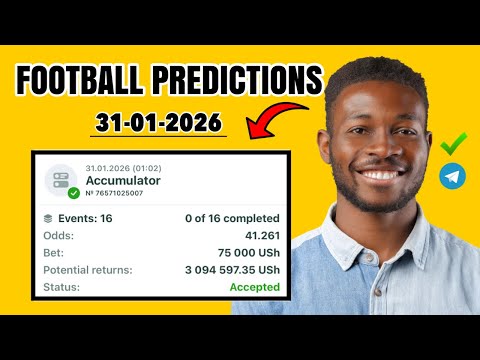 FOOTBALL PREDICTIONS TODAY 31/01/2026 | SOCCER PREDICTIONS TODAY | BETTING TIPS TODAY