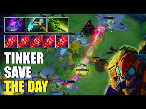 Tinker Save the Team with March Spamming | Tinker Dota 2 Gameplay