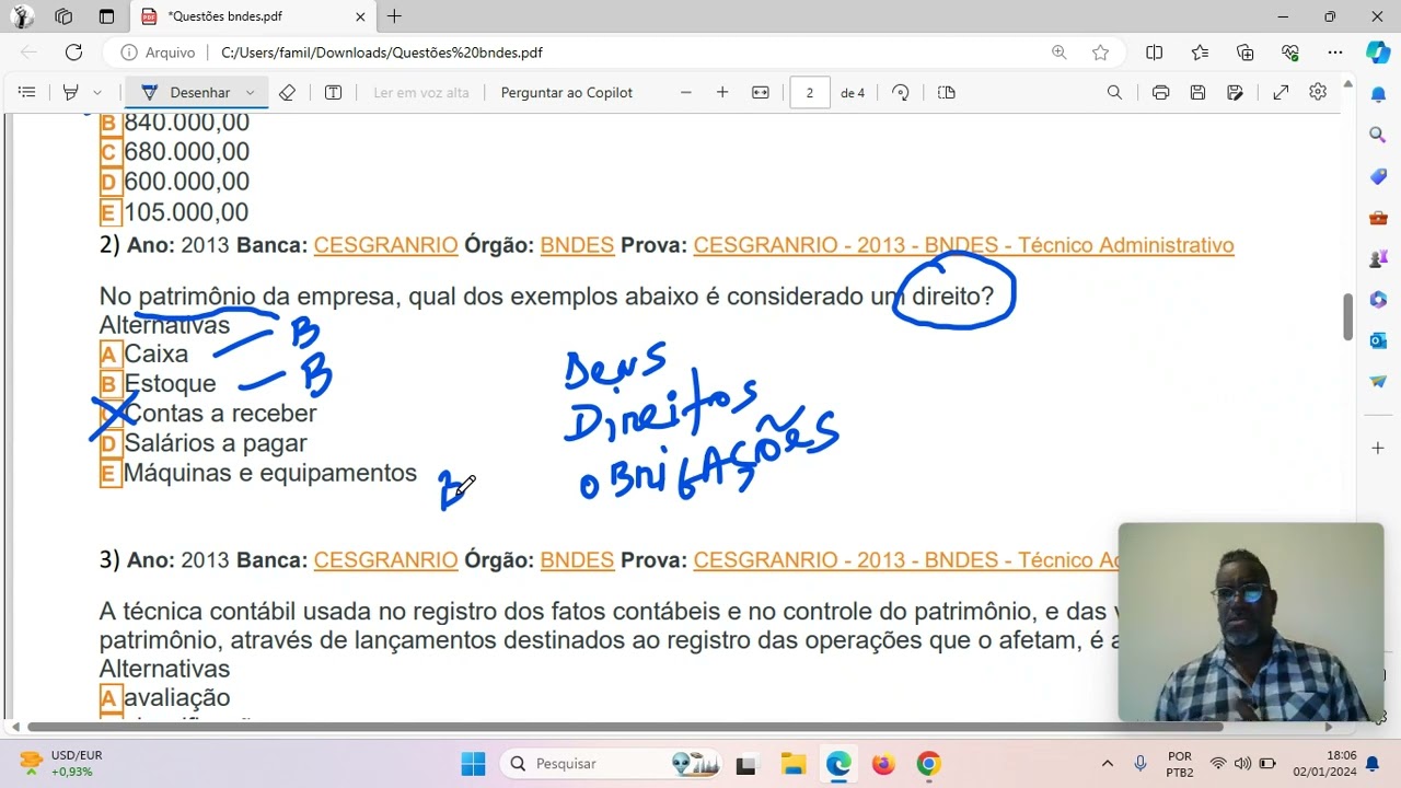 Questões Contabilidade Cesgranrio BNDES