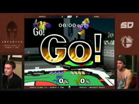 NorCal Arcadian 2016: Nimzo (Falco) vs Baise (Fox) - Singles - Pools