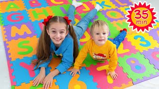 Download lagu ABC Learn English Alphabet and other Educational Songs with Alicia and Alex | Sunny Kids Songs mp3