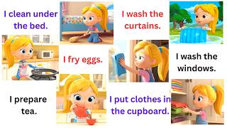 Learn 100 Household Chores in English | Daily English Sentences for Home