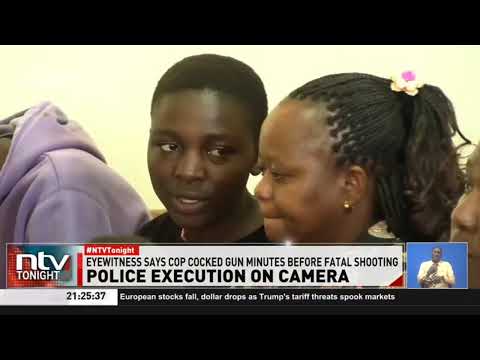 Nyeri: CCTV Shows police officer shooting businessman from behind at close range