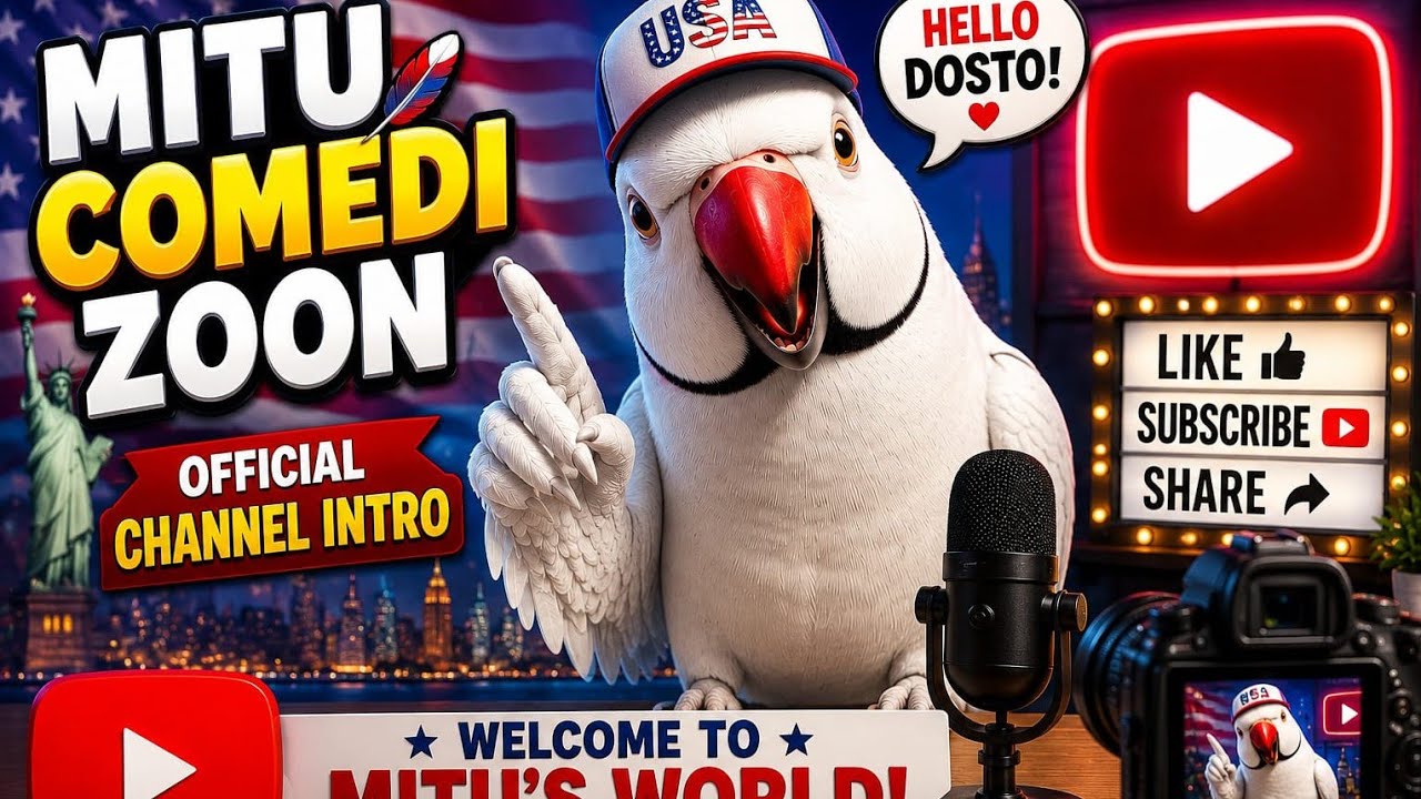 🦜 Mitu Comedy Zone | Official YouTube Channel Intro 😂 | Welcome to Mitu's World 🎬