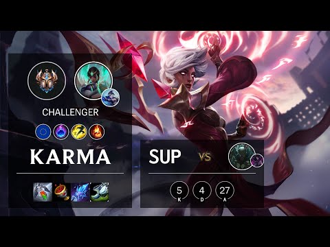 Karma Support vs Pyke - EUW Challenger Patch 10.19
