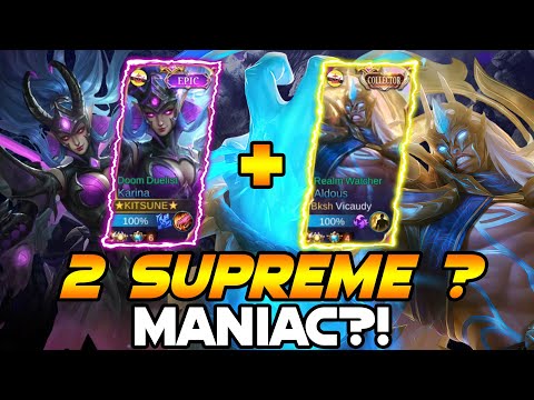 DUO SUPREME KARINA AND ALDOUS | KARINA MANIAC?! | MOBILE LEGENDS | KITSUNE MLBB