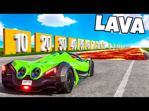 ❄️ EXTREME CARS VS DRIVING ON LAVA!? | BeamNG Drive |