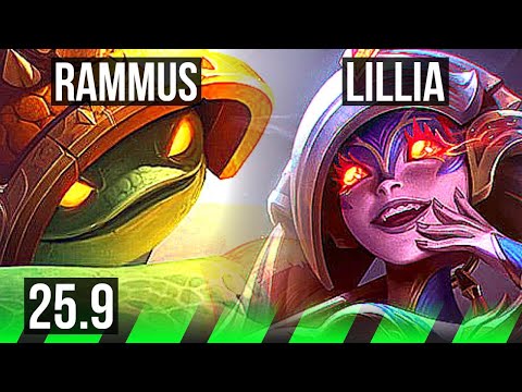 RAMMUS vs LILLIA (JGL) | 500+ games | EUW Master | 25.9