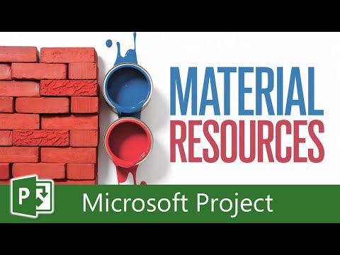 How to: Material Resources in Microsoft Project