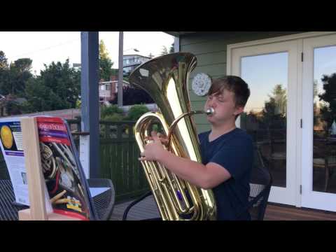 Beethoven symphony number nine on the tuba