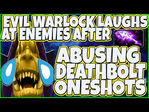 EVIL WARLOCK LAUGHS AT ENEMIES AFTER ONESHOTTING THEM WITH MASSIVE DEATHBOLTS AFFLICTION LOCK PVP