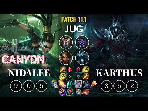 DWG Canyon Nidalee vs Karthus Jungle - KR Patch 11.1