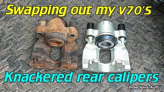 Replacing seized Rear Brake Calipers - 2005 Volvo V70 2.5T using Sealy Brake Bleeding Kit