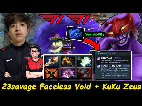 23savage Faceless Void Aghanim Shard Rework Feat KuKu Zeus Dota 2  7.29 New Patch pro Gameplay