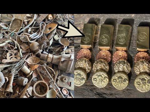 Metal Detected Meltdown - Trash To Treasure - Metal Melting ASMR - Alloy Casting - Nordic Gold