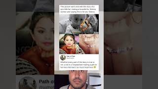 A sick little fan made a bracelet and said this is for you Selena #SelenaGomez #Wholesome