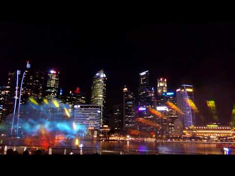 Сингапур 2017 лазерное шоу, Singapore laser show skyway gardens