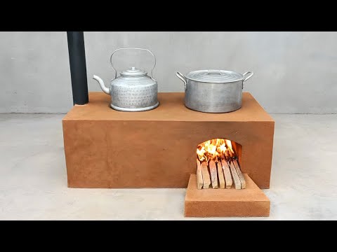 How to make a 2 in 1 smokeless wood stove from clay