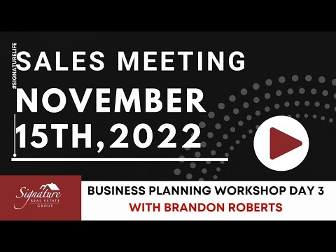 , title : 'Sales Meeting November 15th, 2022 | Day 3 Business Planning Workshop with Brandon Roberts'