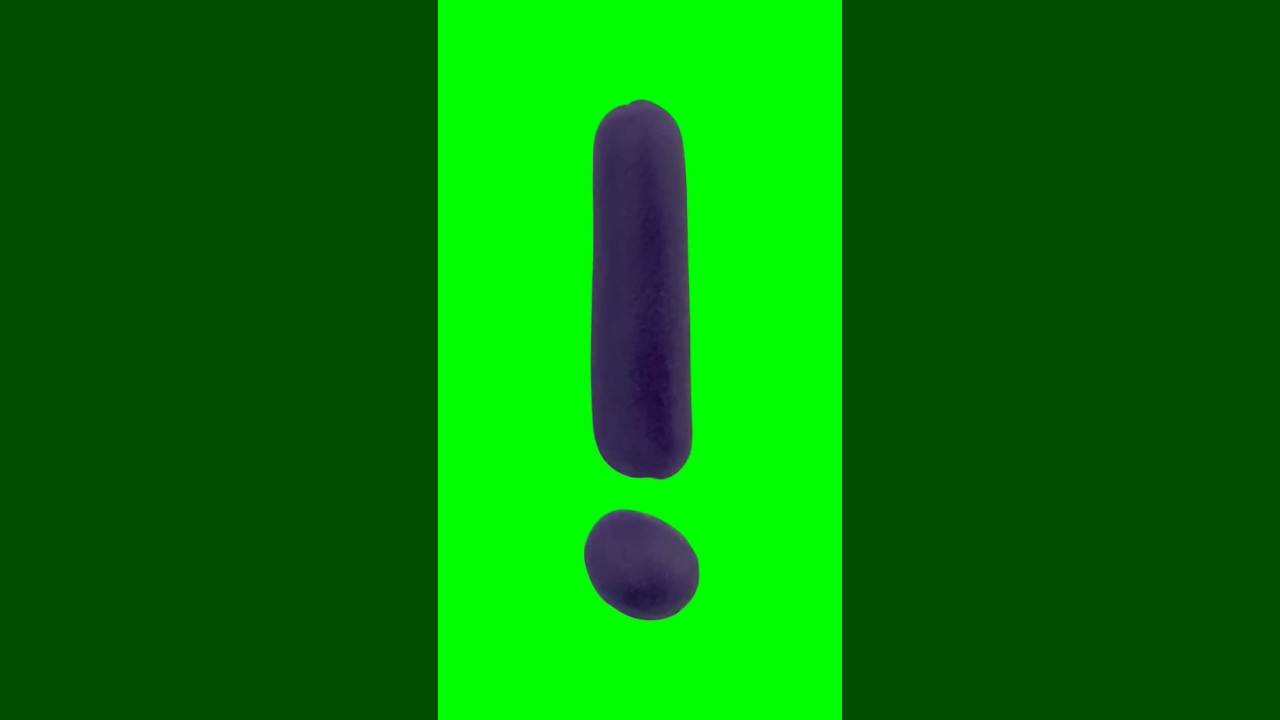 Green Screen Animated Exclamation Point #exclamation #shorts #greenscreen