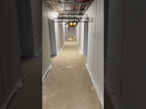 Is this the biggest plastering set by 1 man?! 😱😳 #plastering #skimming #worldrecord
