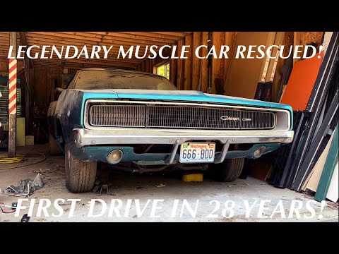 First Drive In 28 Years! 1968 Dodge Charger Garage Find Comes Back To Life
