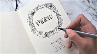 March Bullet Journal Setup with Flower Tutorial