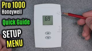 Honeywell Home PRO 1000 Setup & Operation | Non-Programmable | Manual Digital Thermostat